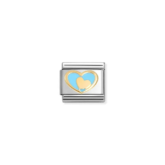 Nomination Composable Classic Blue & Gold Heart 030283/31