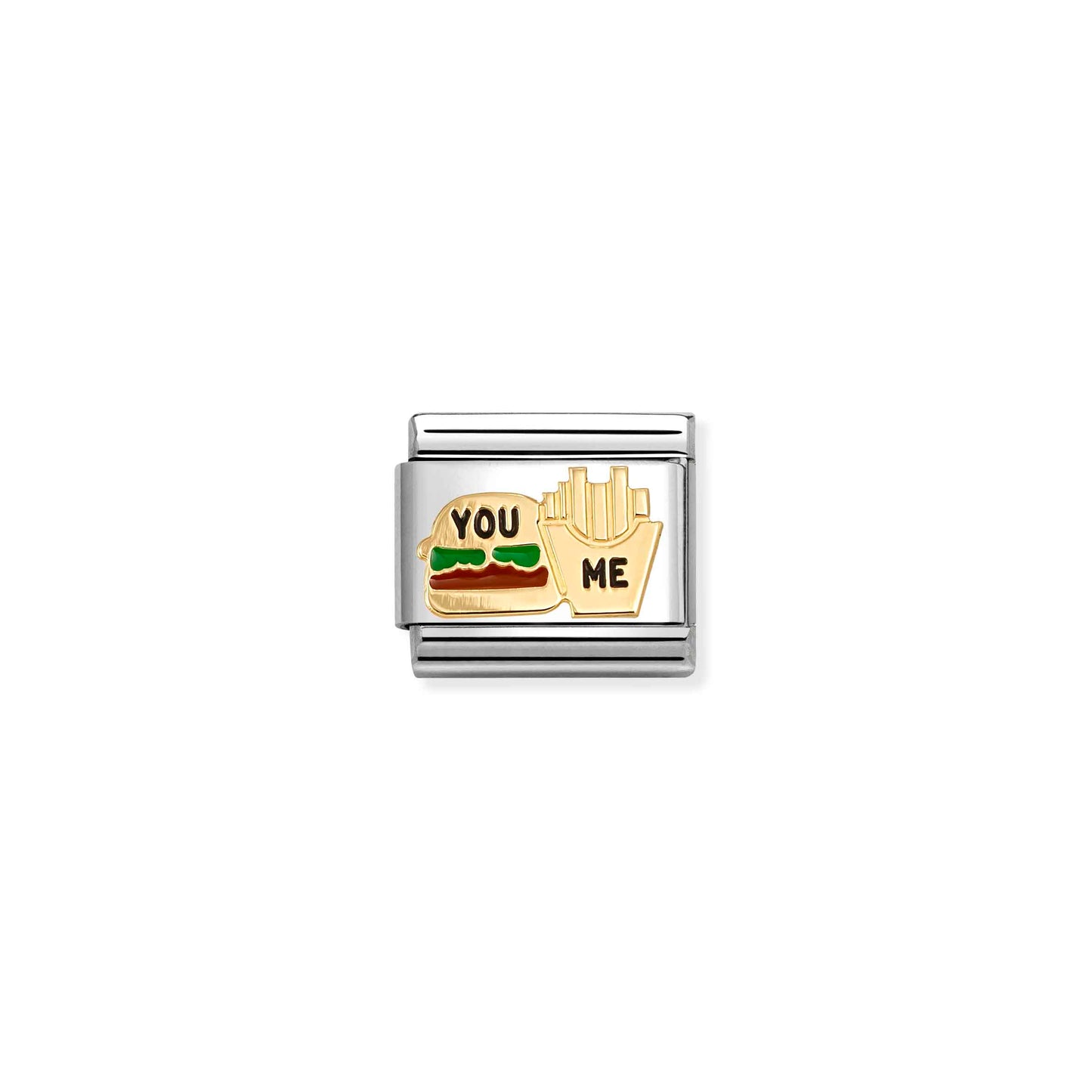 Nomination Composable Classic Gold You and Me Burger and Fries Charm 030285/89