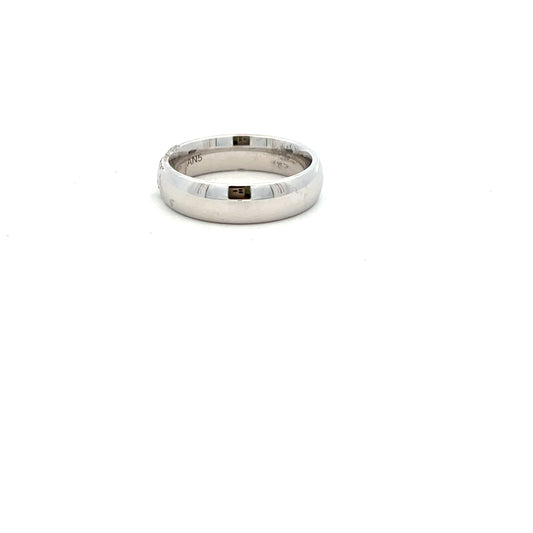 18ct White Gold 5mm Luxury Size N Ring