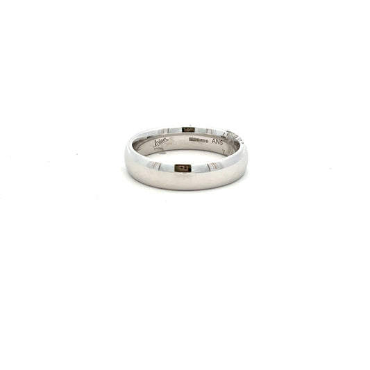 18ct White Gold 5mm Luxury Ring Size T