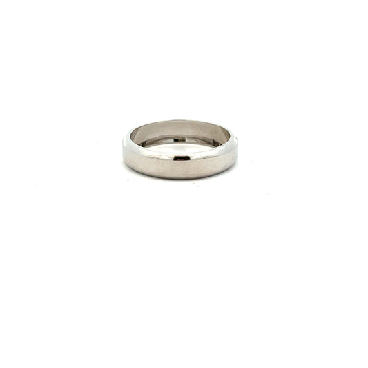 Platinum 5mm Inverted Edges Ring Size S