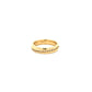 18ct Yellow Gold 0.25ct Brilliant Cut Wavy Ring Size M