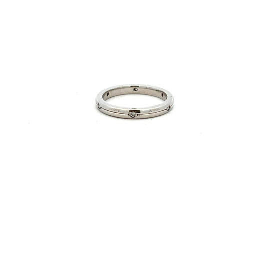 Platinum Brilliant Cut Diamond Line Ring Size M