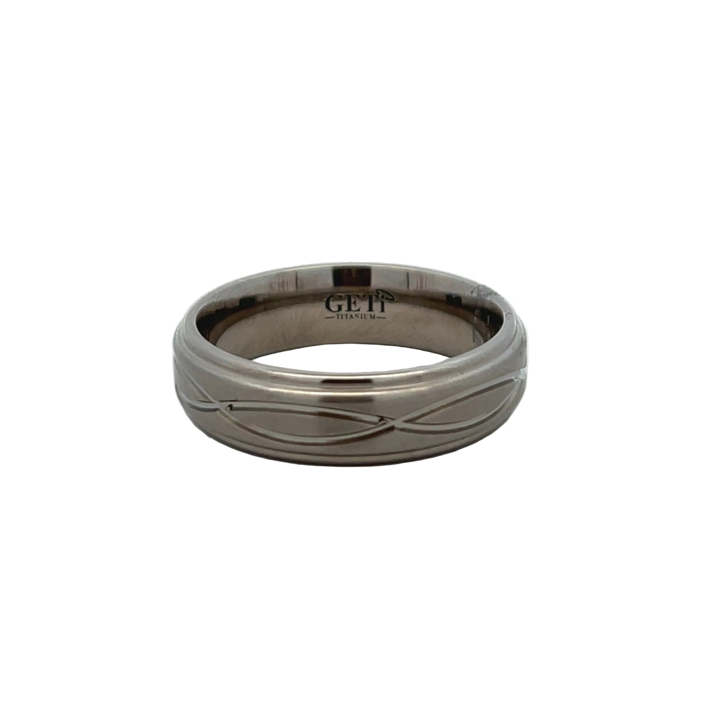 Geti Titanium Centre Weave and Step Down Edge Ring Size Y