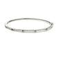 Sterling Silver Pink and White Cubic Zirconia Hinged Bangle