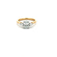 18ct Yellow Gold 1ct Oval and Pear Cut Laboratory Grown Diamond Ring Size M