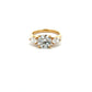 18ct Yellow Gold Brilliant and Pear Cut Laboratory Grown Diamond Ring Size M