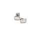 9ct White Gold Laboratory Grown 1.03ct Radiant Cut Bezel Set Stud Earrings