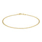 9ct Yellow Gold 2mm Flat Curb Bracelet