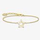 Thomas Sabo Yellow Gold Plated Open Star Trace Bracelet A2162-413-39-L19V