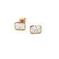 9ct Yellow Gold Laboratory Grown 2.01ct Radiant Cut Bezel Set Stud Earrings