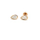 9ct Yellow Gold Laboratory Grown 1.03ct Pear Cut Bezel Set Stud Earrings