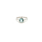 9ct White Gold 6mm Rubover Aquamarine Ring Size K