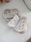 Stackers Blush Raffia Heart Jewellery Box