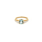 9ct Yellow Gold 6mm Aquamarine Claw Ring Size M