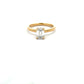 18ct Yellow Gold 1.00ct Emerald Cut and Hidden Halo Laboratory Grown Diamond Ring Size M