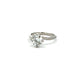 Platinum 2ct Brilliant Cut Laboratory Grown Diamond Ring with twisted laboratory grown diamond shoulders size M