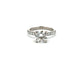 Platinum 2ct Laboratory Grown Brilliant Cut Diamond Ring with Hidden Diamonds and Shoulders Size M