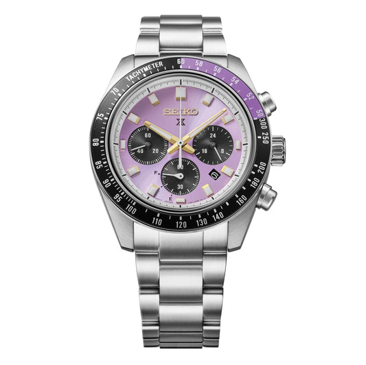 Seiko 145th Anniversary Speedtimer Solar Chronograph Limited Edition in Edo Purple Watch HBJ005P1