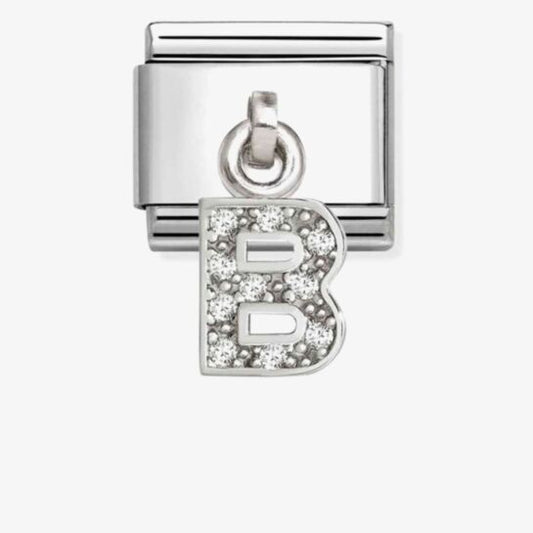 Nomination Composable Classic Cubic Zirconia Letter B 331818/02