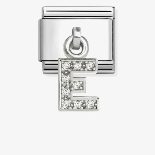 Nomination Composable Classic Cubic Zirconia Letter E 331818/05