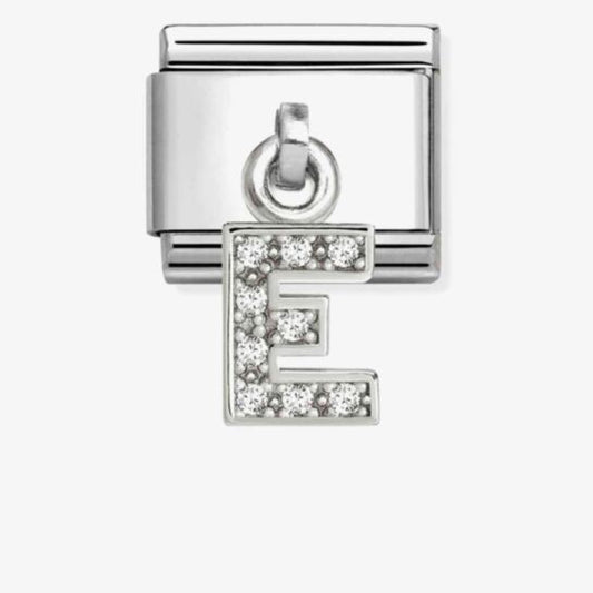 Nomination Composable Classic Cubic Zirconia Letter E 331818/05