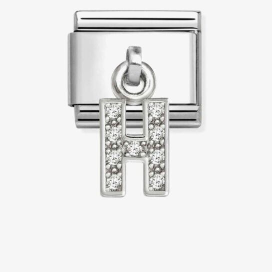 Nomination Composable Classic Cubic Zirconia Letter H 331818/08
