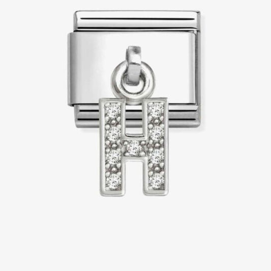 Nomination Composable Classic Cubic Zirconia Letter H 331818/08