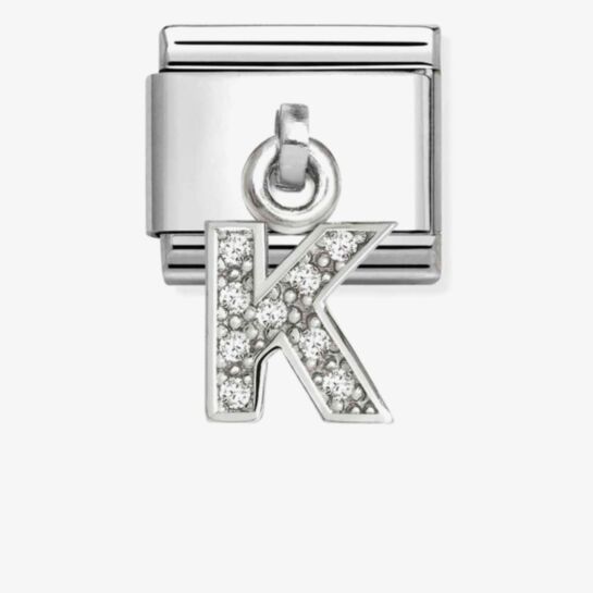 Nomination Composable Classic Cubic Zirconia Letter K 331818/11