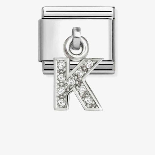 Nomination Composable Classic Cubic Zirconia Letter K 331818/11