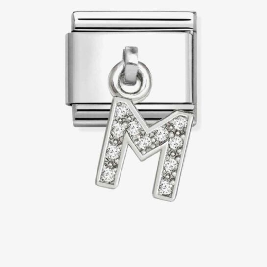 Nomination Composable Classic Cubic Zirconia Letter M 331818/13