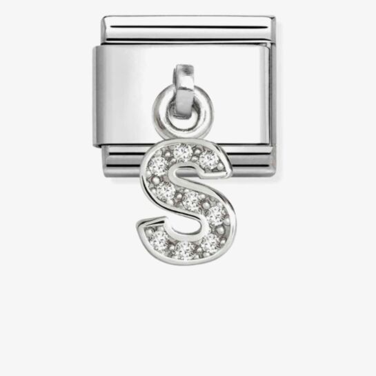 Nomination Composable Classic Cubic Zirconia Letter S 331818/19