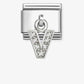 Nomination Composable Classic Cubic Zirconia Letter V Charm 331818/22