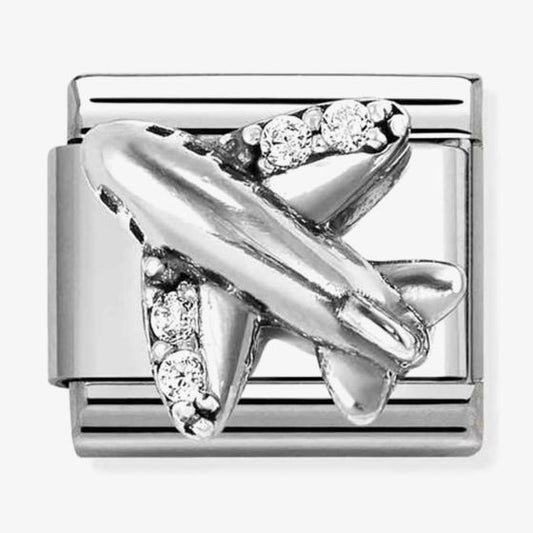 Nomination Composable Classic Cubic Zirconia Air Plane 330327/19
