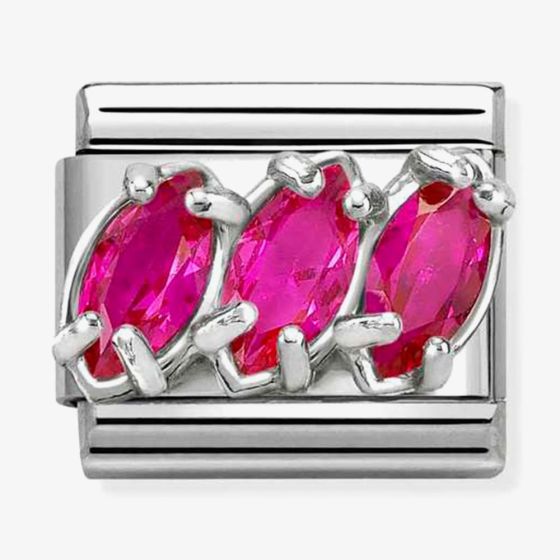 Nomination Nomination Composable Classic Fuchsia Cubic Zirconia Trilogy 330329/22