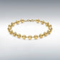 9ct Yellow Gold Diamond Cut Beads Bracelet