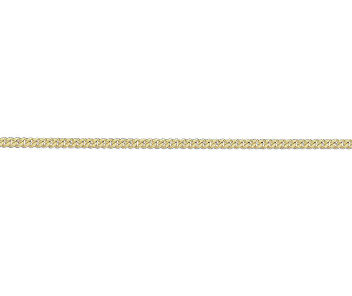 9ct Yellow Gold 16" Flat Curb Chain