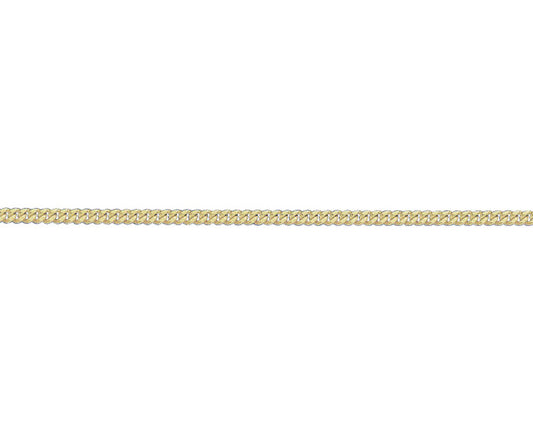 9ct Yellow Gold 16" Flat Curb Chain