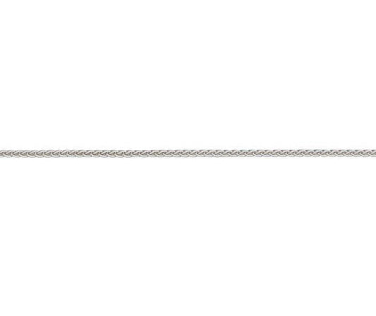 9ct White Gold Spiga 16"Chain