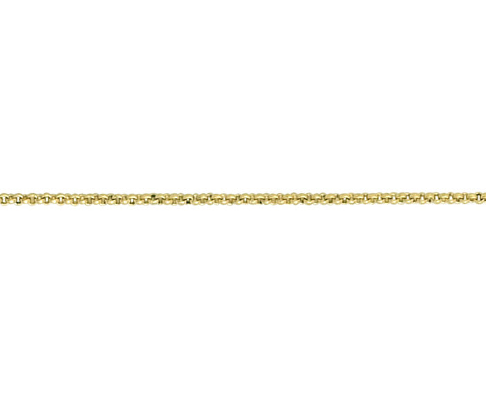 9ct Yellow Gold Round Baby Belcher Chain 16"