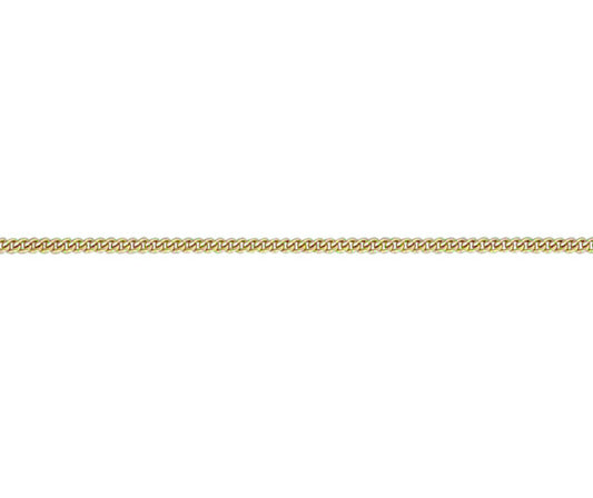 9ct Yellow Gold Round Curb Chain 18"