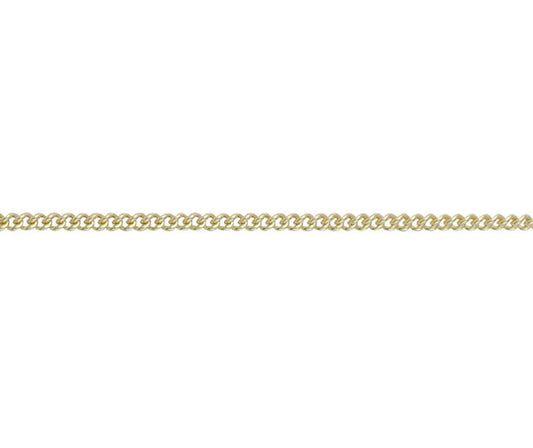 9ct Yellow Gold Round Curb Chain 18"