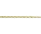 9ct Yellow Gold Solid Round Curb Chain 18"