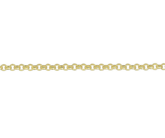 9ct Yellow Gold Round Baby Belcher Chain 18"