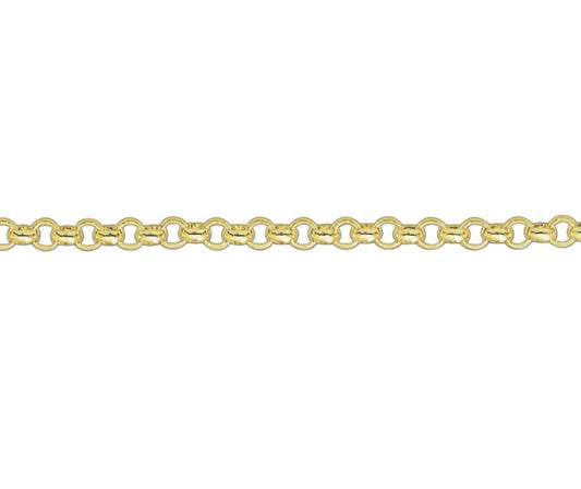 9ct Yellow Gold Round Belcher Chain 18"