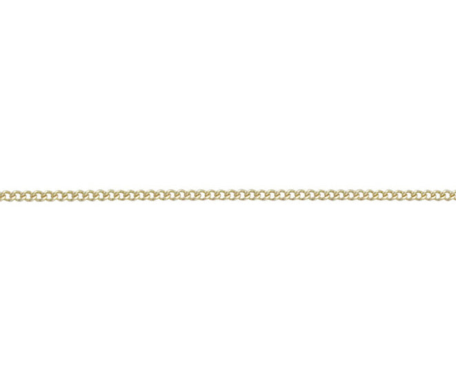 9ct Yellow Gold 16-18" Adjustable Solid Curb Chain