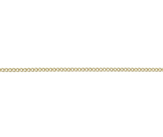 9ct Yellow Gold 16-18" Adjustable Solid Curb Chain