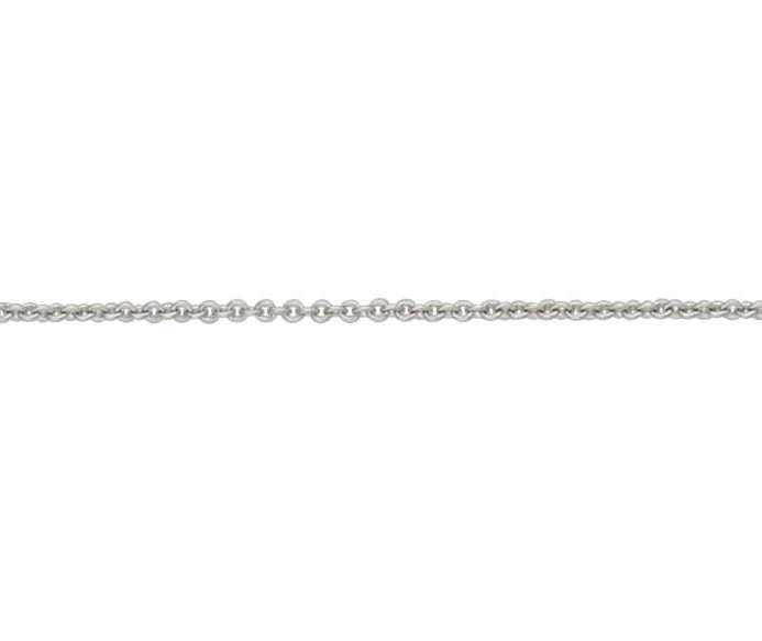 9ct White Gold 16-18" Adjustable Solid Trace Chain