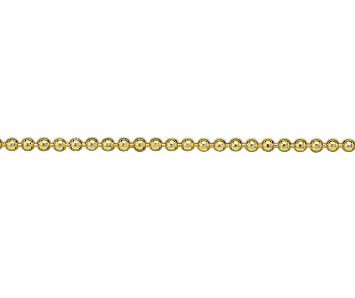 9ct Yellow Gold Bead Chain 20"
