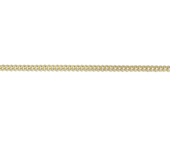 9ct Yellow Gold Flat Curb Chain 20"